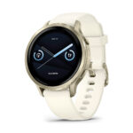 Relógio Garmin Venu 4, Silicone, 41mm - Ouro e Marfim