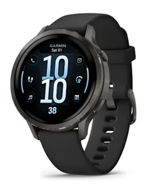 Relógio Garmin Venu 4 Ardósia com pulseira de silicone preta 41MM