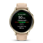 Relógio Garmin Venu 4, Couro, 41mm - Ouro e Areia - Imagem 2