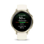 Relógio Garmin Venu 4, Silicone, 41mm - Ouro e Marfim - Imagem 2